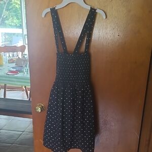 American Eagle Outfitters Black Mini Dress with White Pattern
